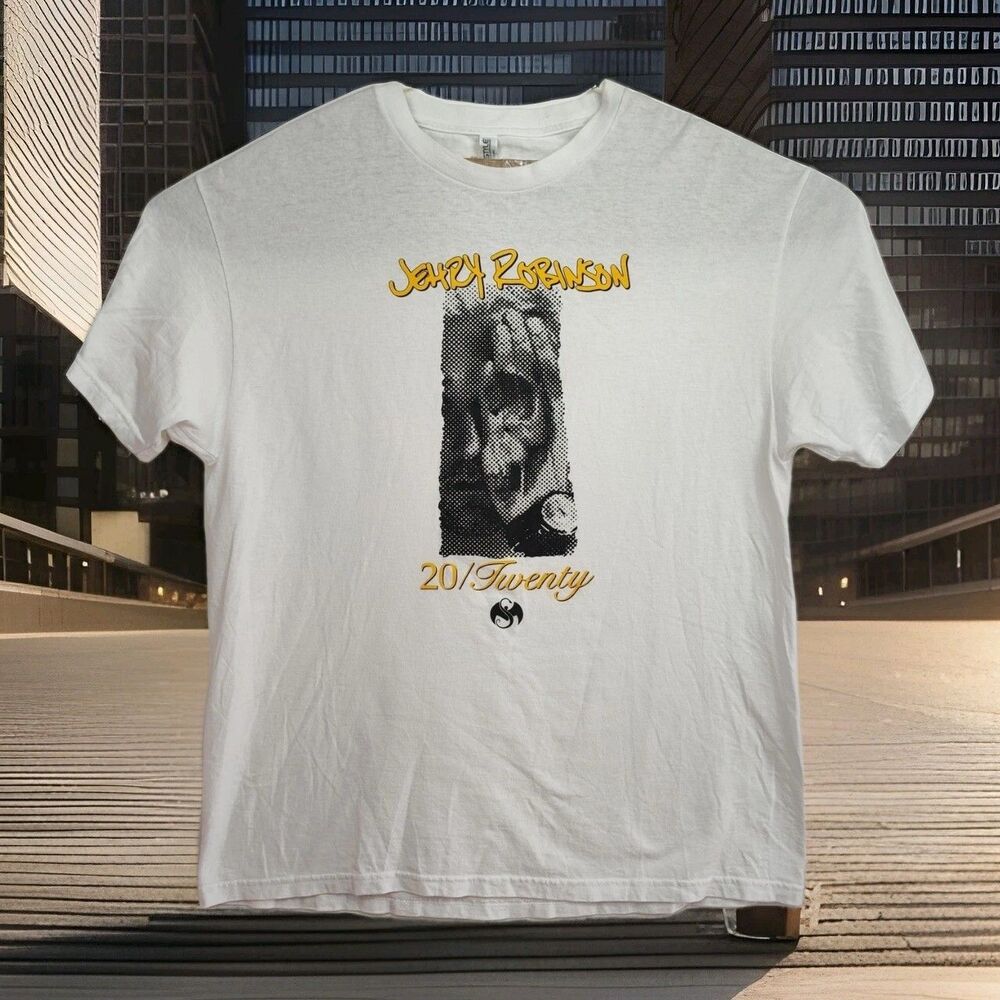 Jehry Robinson 20/Twenty t-shirt, Men's‎ size XL, white, graphic print